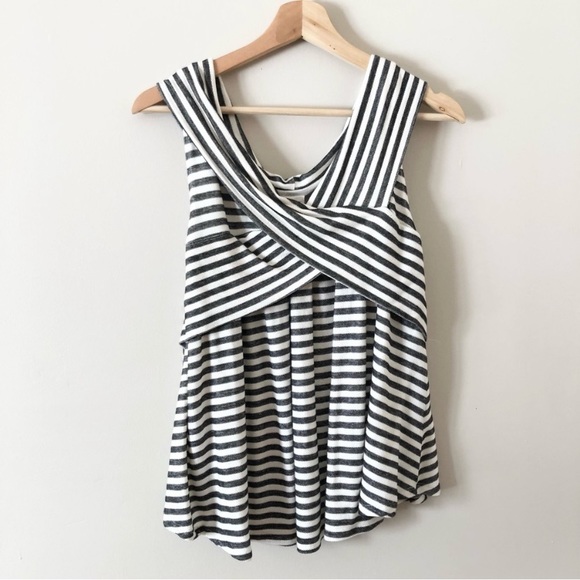 By Together Tops - *LAST CHANCE* By Together • Crossover Striped Tank Top